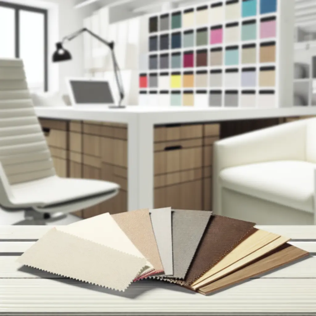 Próbki tkanin i drewna dostępne dla sofy Linea.