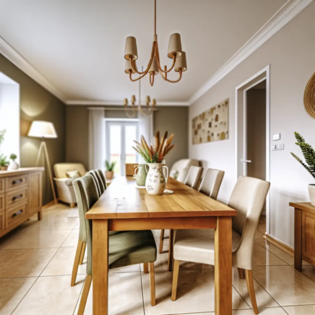 Jasny salon klienta z sofą modułową HomeFurniLine i drewnianym stolikiem kawowym