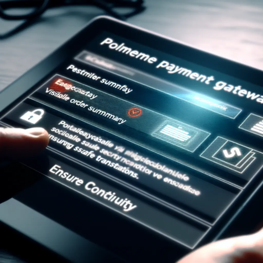 Interfejs bezpiecznego płatności online z podsumowaniem zamówienia